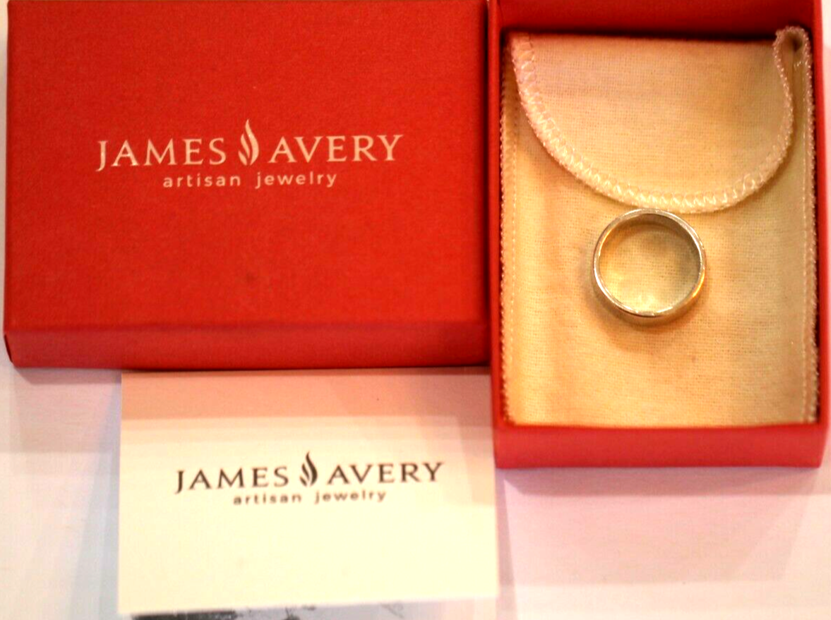 *RETIRED* R A R E -  James Avery Sterling 925 SMOOTH Amore 6.5mm  Band Size 6.75