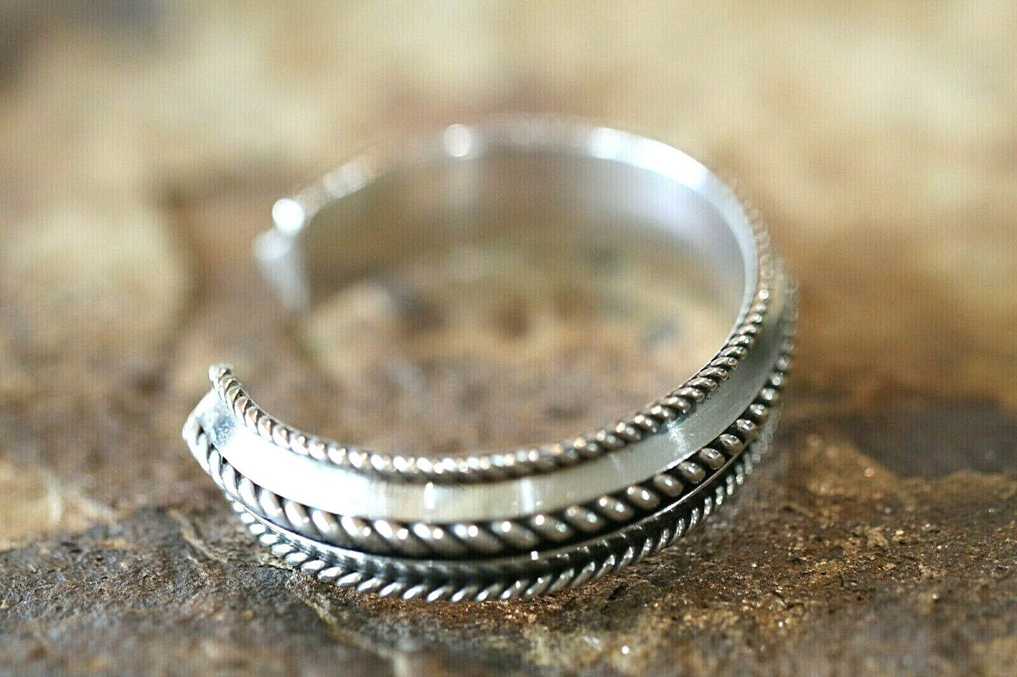 *VINTAGE* Native Amer. Tom Hawk Sterling Silver 14mm Wide Cuff Bracelet 42.9gms