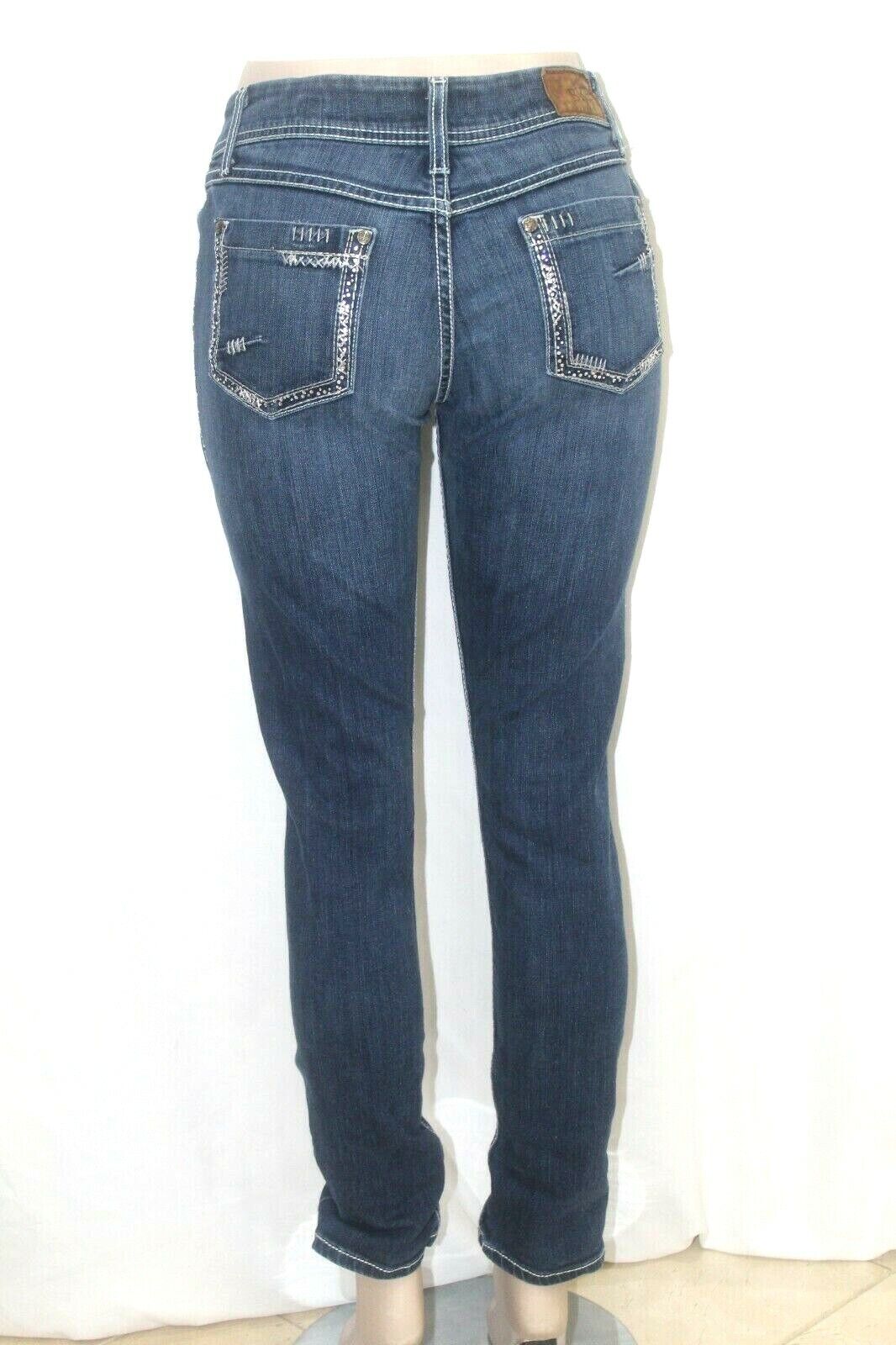 BKE Women's 28R Harper Medium Wash Mid Rise Skinny Denim Blue Jeans