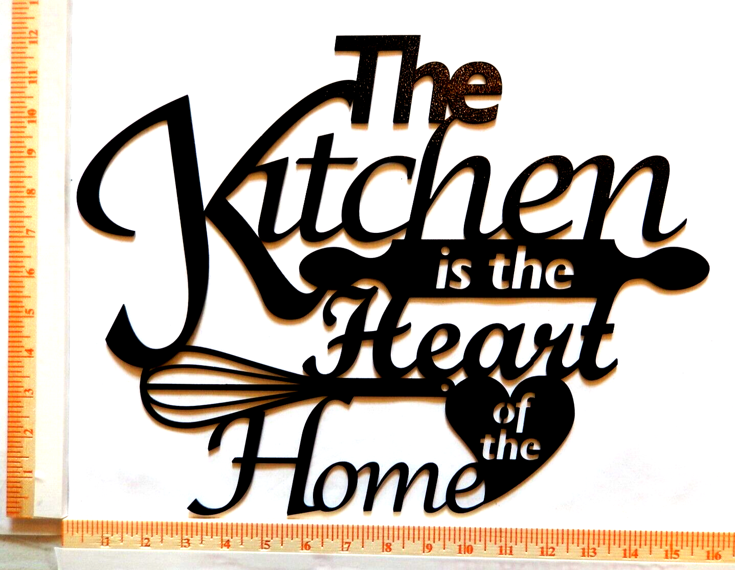 ~NEW~ 14ga. - "THE KITCHEN IS THE HEART OF THE HOME" -Metal Wall Art 15.5" x 12"