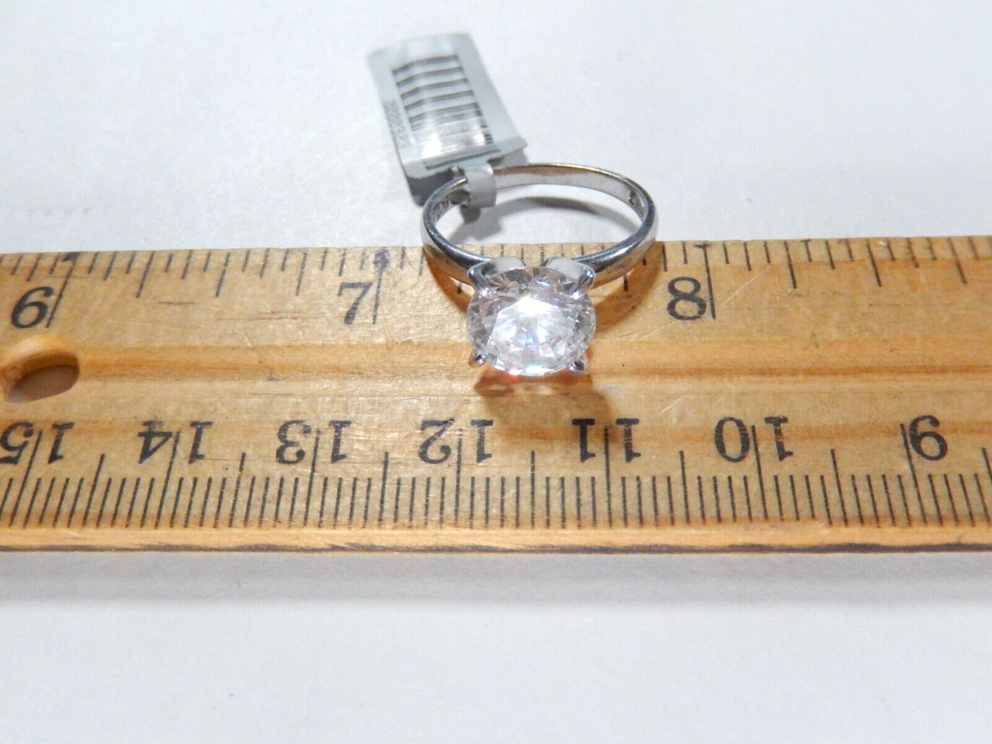 *VINTAGE* Sterling Silver 2.50 CT Round CZ Solitaire Wedding Ring Size 6
