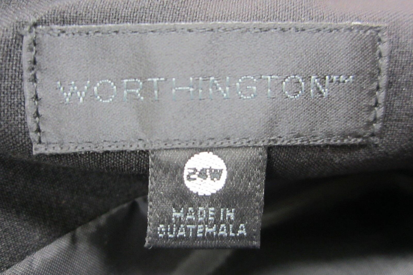 NWT Worthington Women’s Black Straight Skirt  Zipper Fully Lined Siz 24W x 24" L