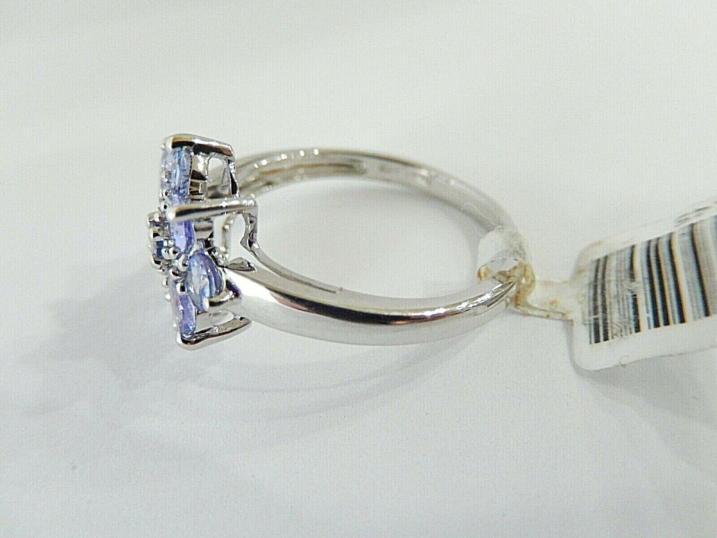 *NWT*  Stunning! Women's 14K White Gold 3/4CT Tanzanite & Diamond Ring Size 7.5