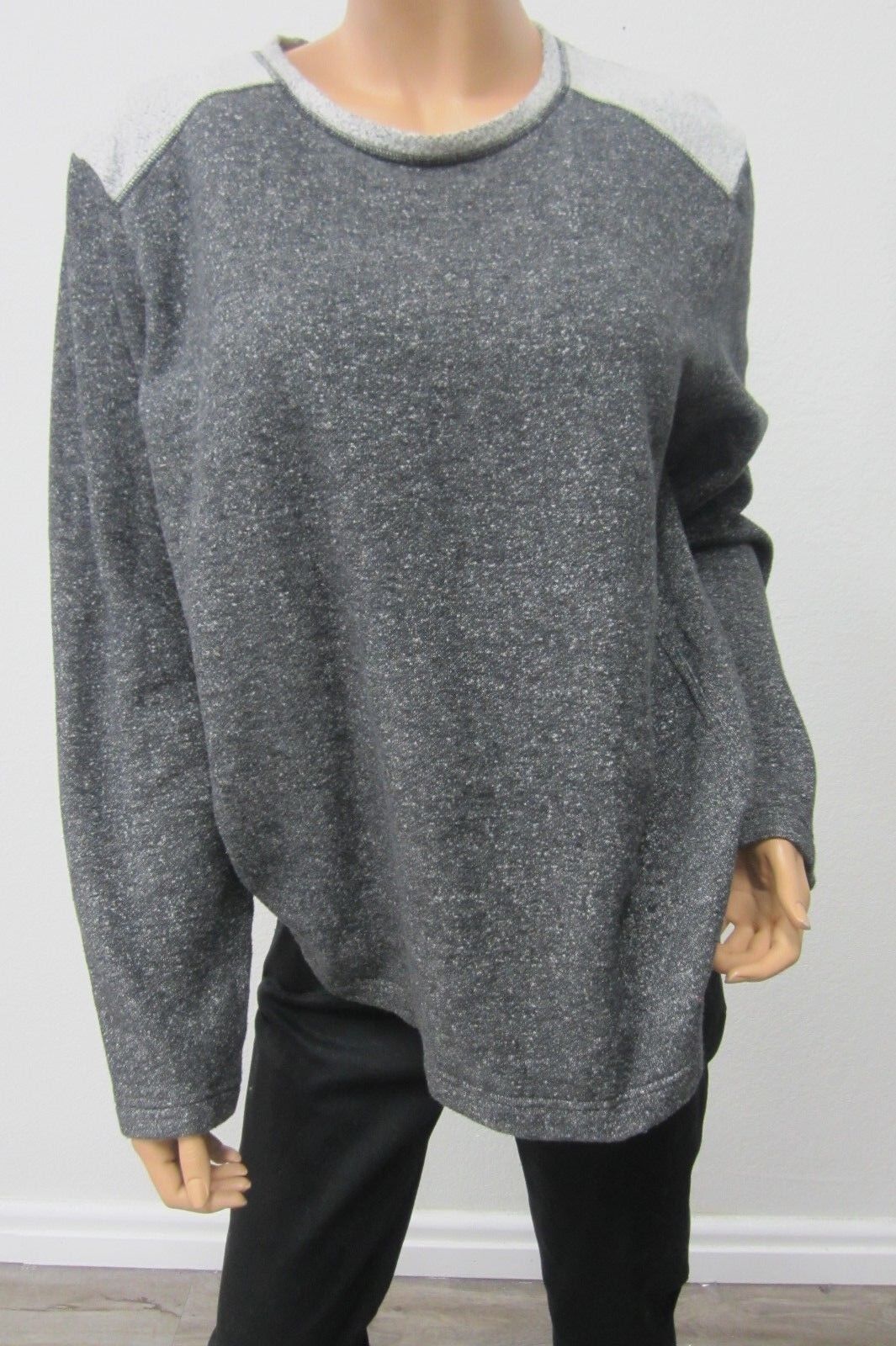 EUC Women's TOMMY BAHAMA Rayon Stretch KNIT Fall TOP Grey  Sz M
