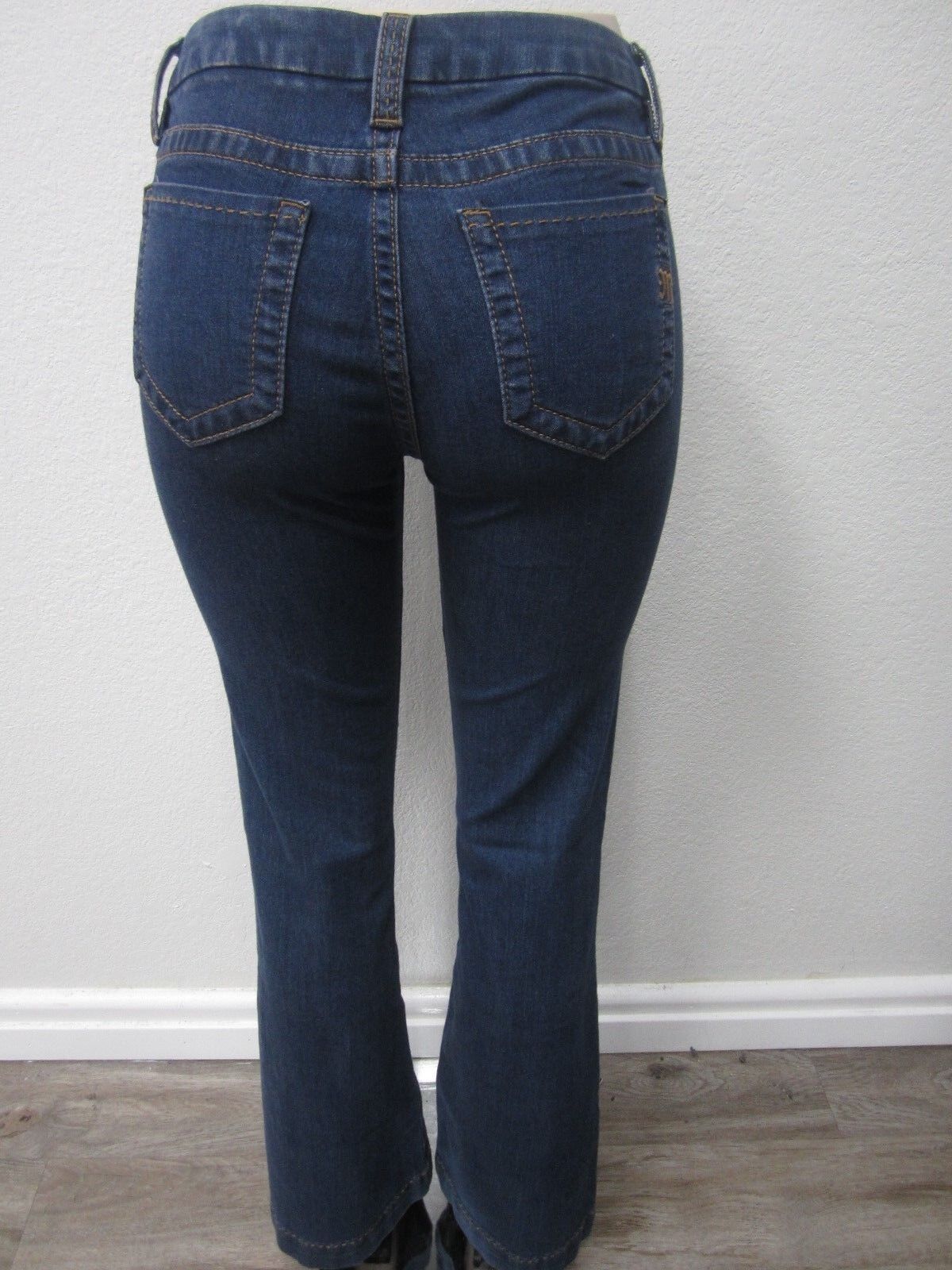NWT Miss Me Womens Mid Rise Wide Leg Denim Jeans Med Blue MS4480W34 Sz 27 x 34