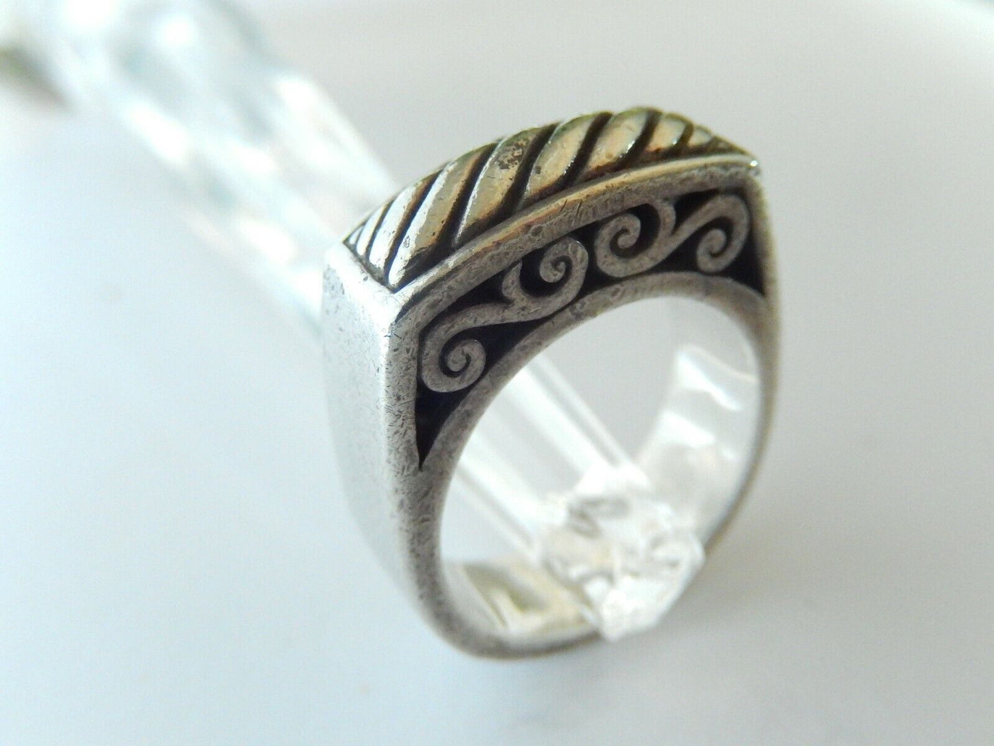 *VINTAGE*  Retired Brighton Signed 925 Solid Sterling Silver Ring  Size 9.25