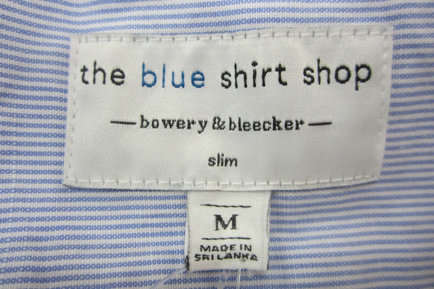 *NWT*$128  The Blue Shirt Shop Bowery & Bleeker Blue Striped Button Down Sz M