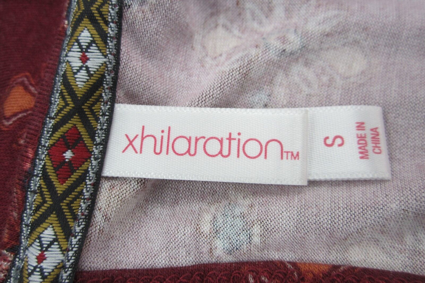 *NICE*  Xhilaration CUTE Womens Long Sleeve Top  Multicolored Size Small