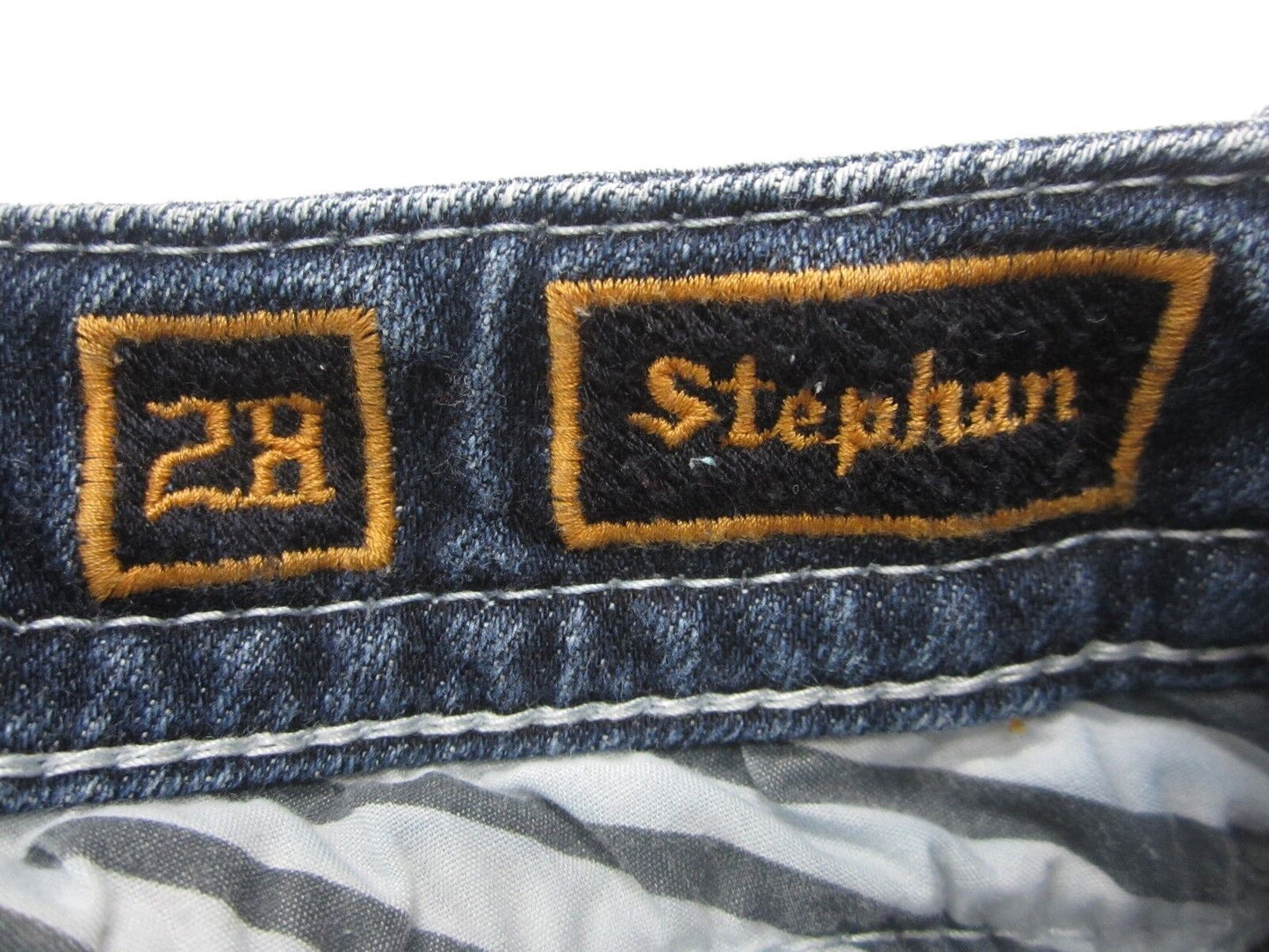 NWOT Rock Revival Stephan Boot Blue Denim Capri Size 28 x 22