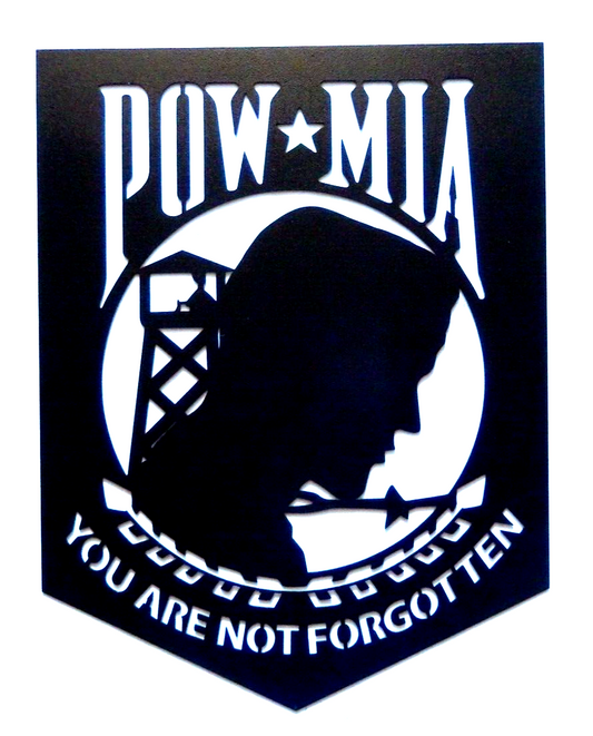 ~NEW~ LARGE 14ga. - "POW MIA Flag" - Metal Wall Art - 18" x 14"