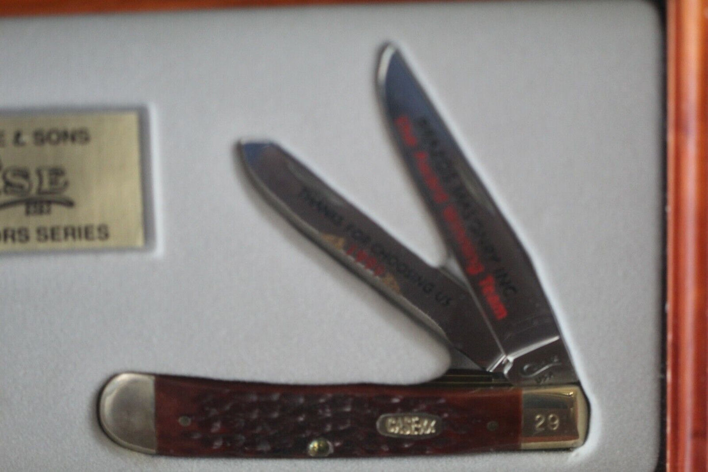 *NIB* 1999 Case XX 6254SS Commemorative Pocket Knife With Key Display Wood Case