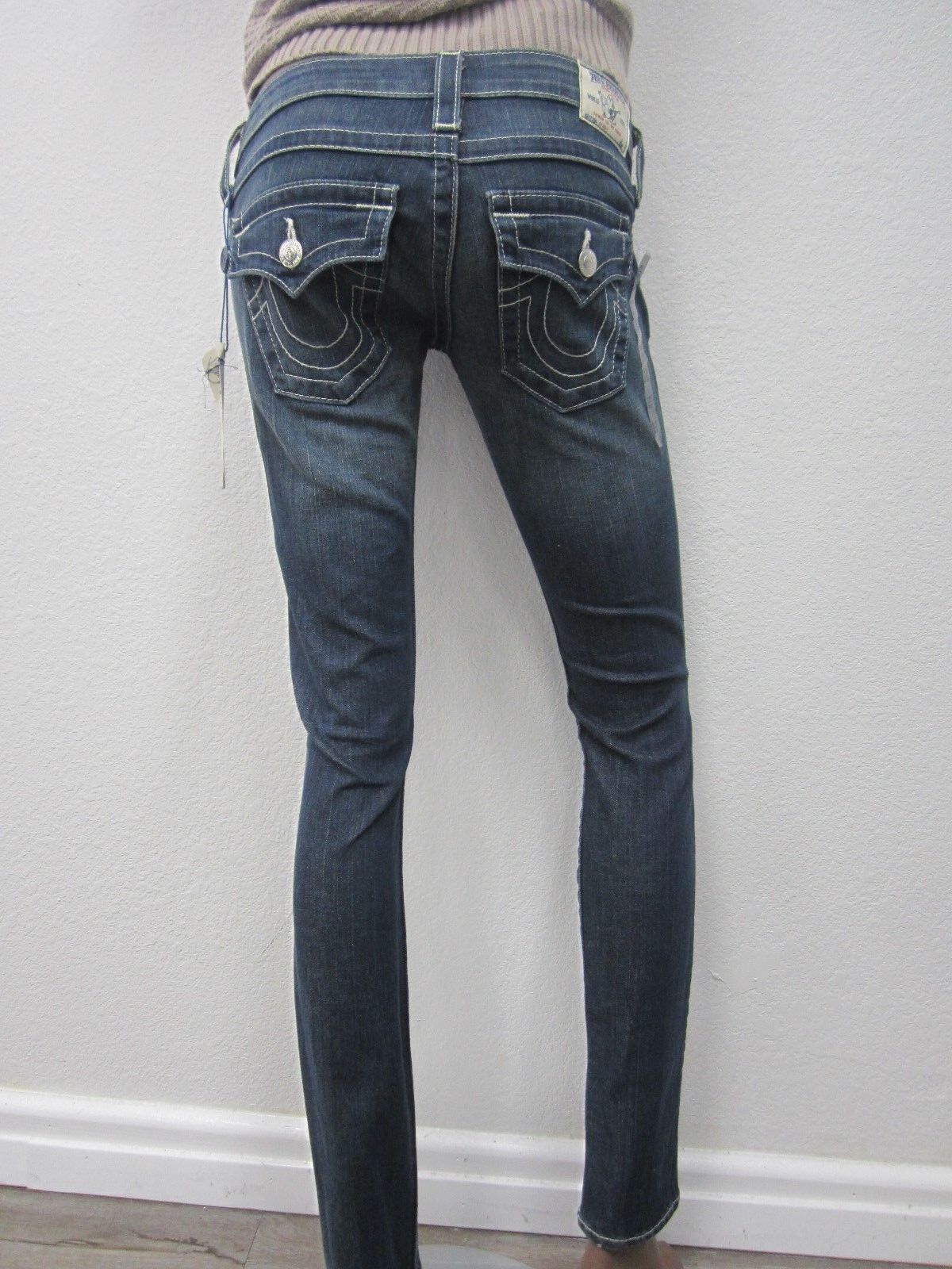 AUTHENTIC NWTTrue Religion Womens Jeans Skinny WFLP Size 25 x 32Inseam Low Rise