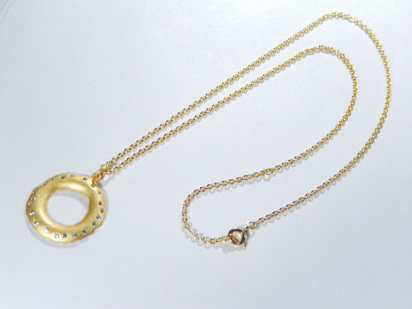 Gorgeous - BAKARI Satin Gold Crystal Pendant - Retired - Never Worn New