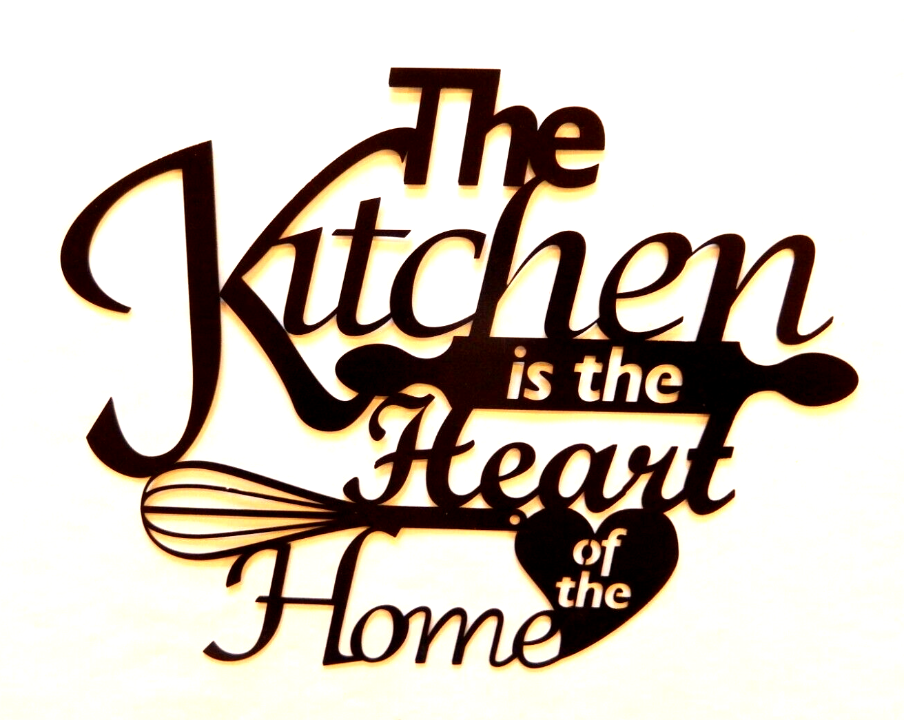 ~NEW~ 14ga. - "THE KITCHEN IS THE HEART OF THE HOME" =Metal Wall Art 15.5" x 12"