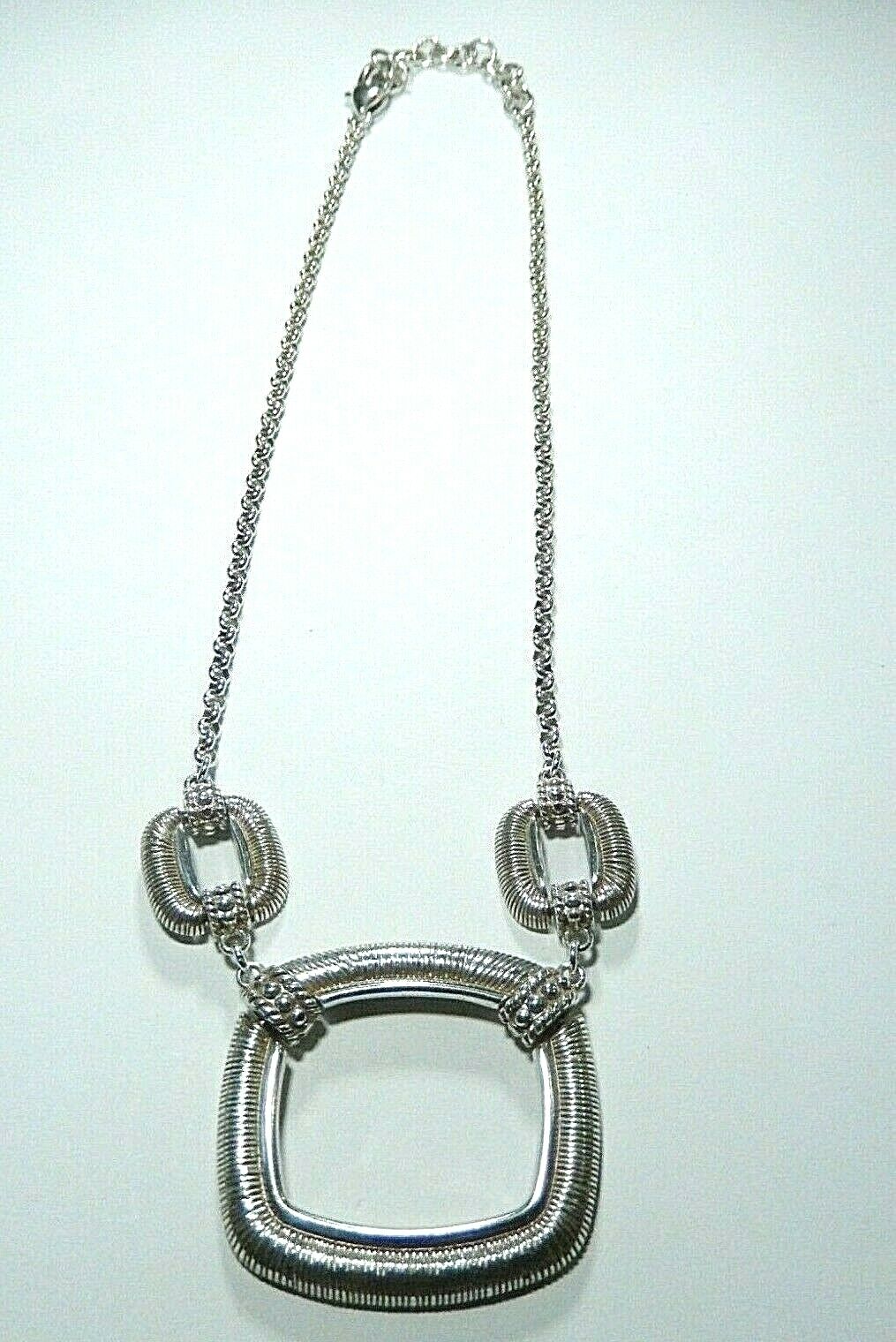 *RETIRED*  BRIGHTON LARGE 16" Silver  Necklace