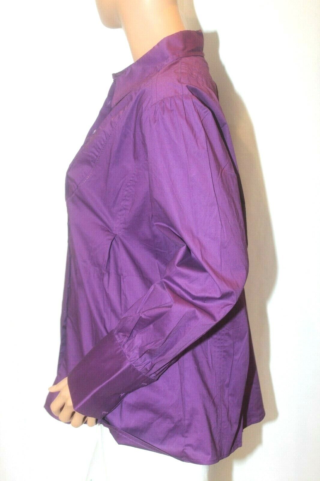 *NWOT* Motto QVC Women's Purple Long Sleeve Button Down Blouse Size Large