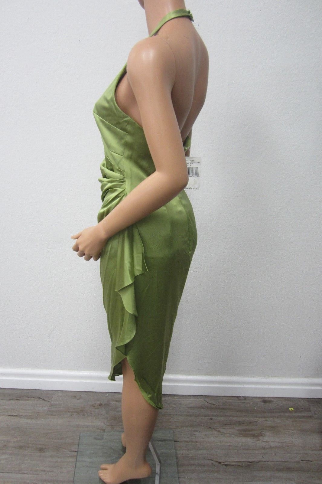 NWT $440. *STUNNING*  KAY UNGER New York Women's Green 100% Silk Long Dress Sz 4