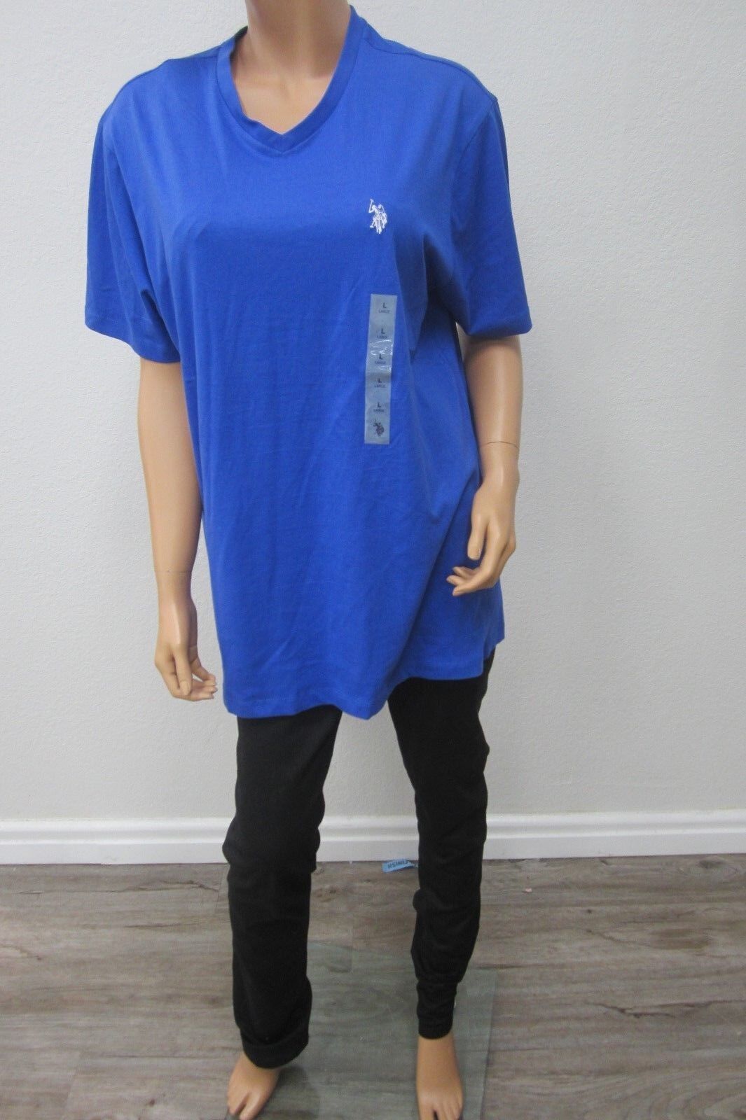 *NWT* US Polo Assn Unisex L Short Sleeve  Blue Pullover Pocket T-Shirt