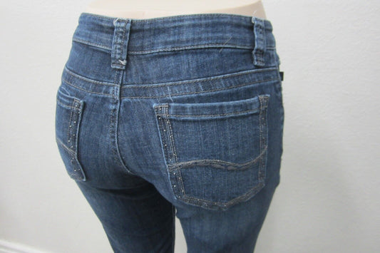 Lee Slender Secret Jeans  Stretch Button Studs Pocket Lower on Waist Sz 6M x 31L