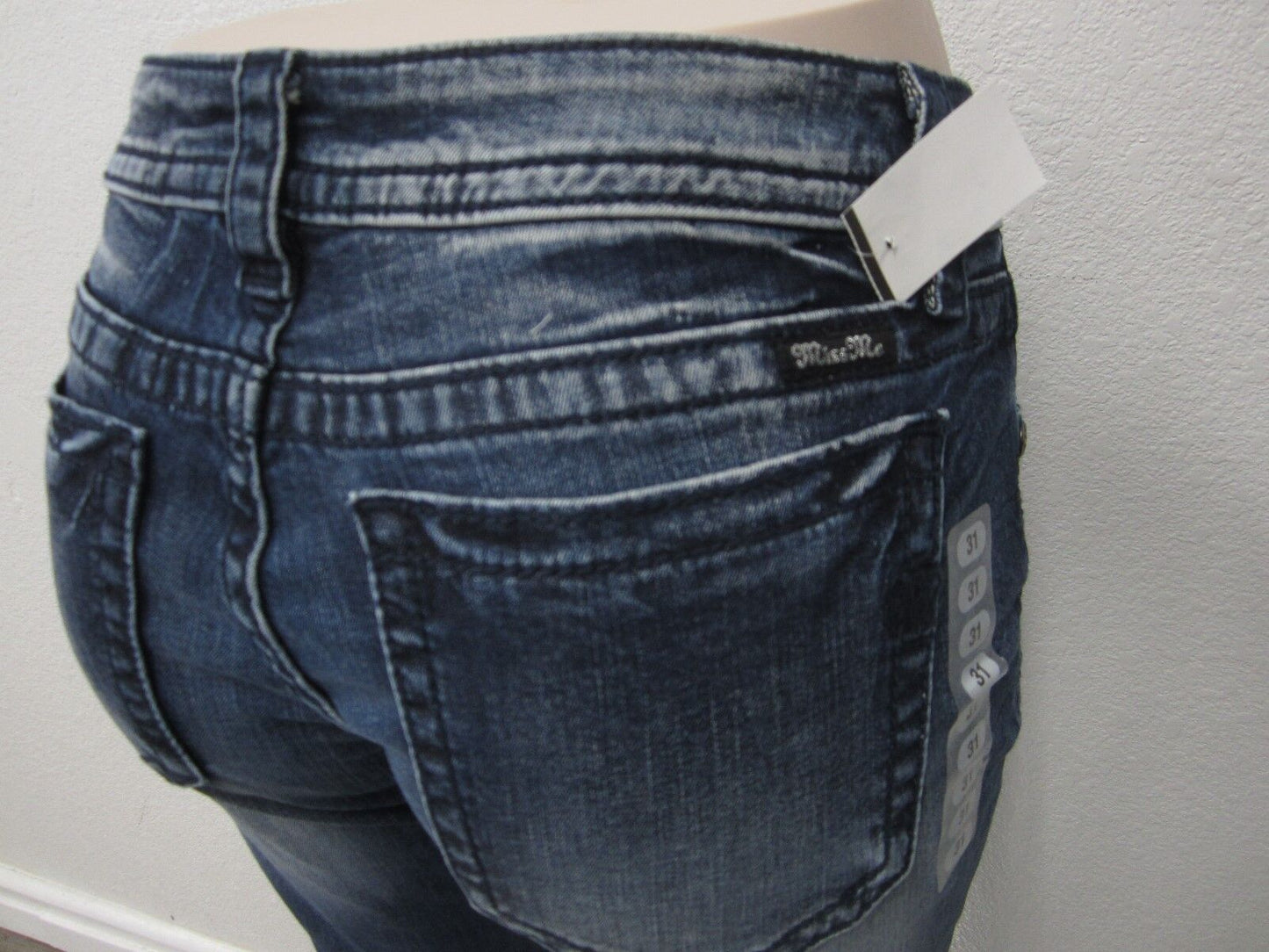 NWT WOMEN'S MISS ME JEANS JP7328AK SIGNATURE LOW RISE ANKLE SKINNY SIZE 31 x 27