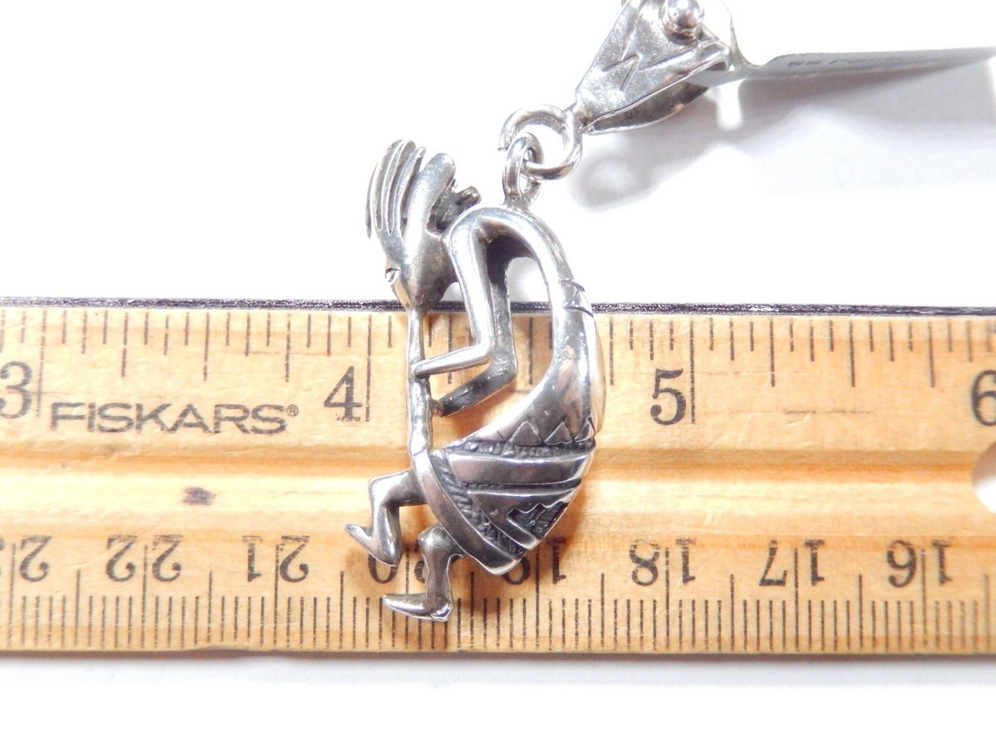 *VINTAGE*  Native American Artist Signed Sterling Silver Large Kokopelli Pendant