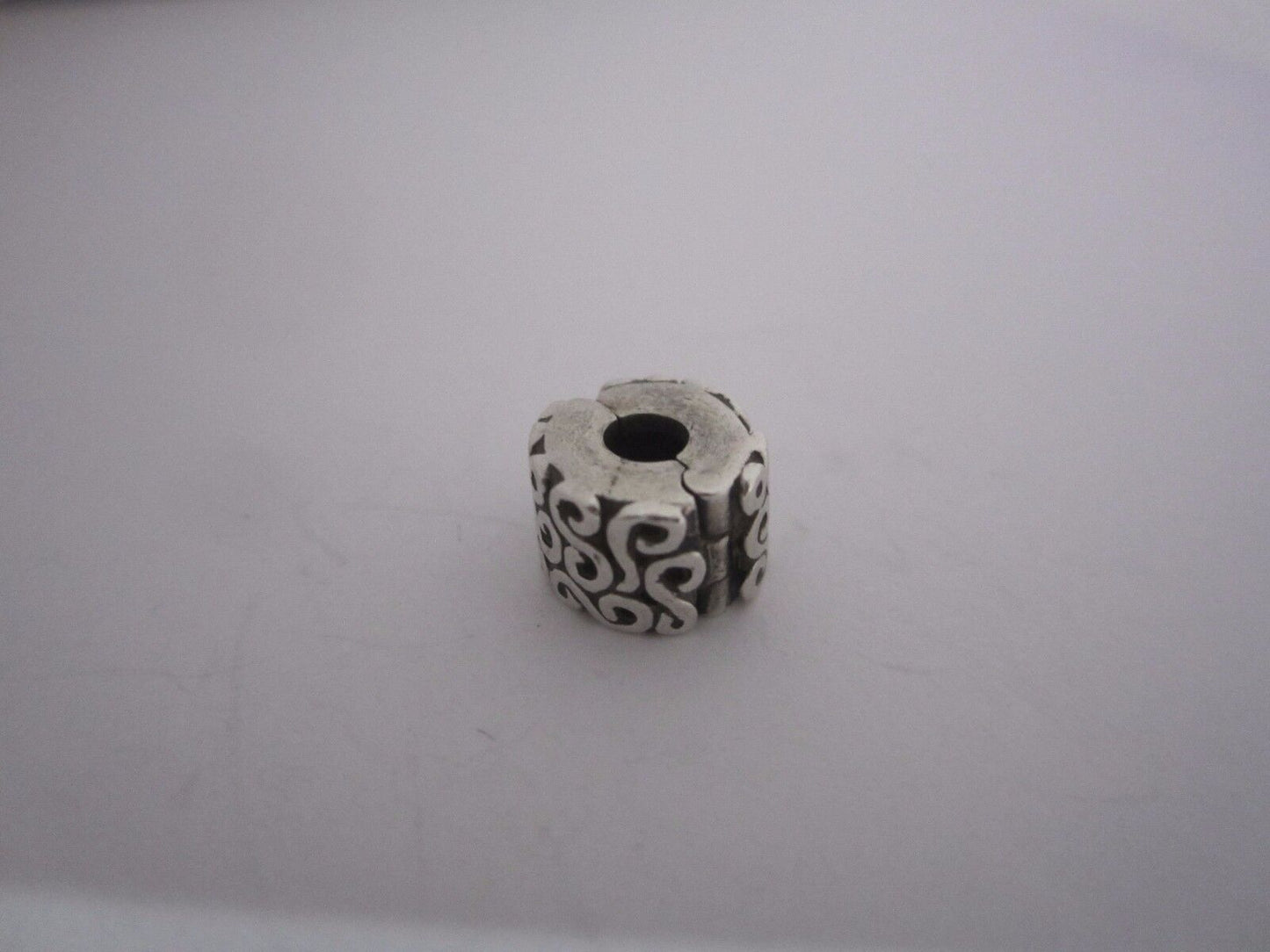 100% Genuine Pandora, SILVER SERPENTINE SWIRL SPACER CLIP, 790338 S925 ALE