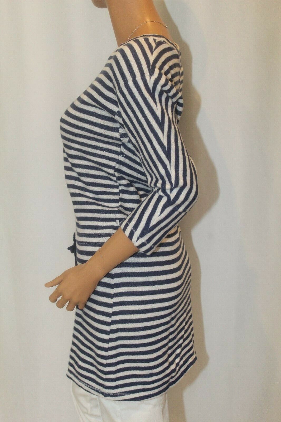 *NEW* Victoria Secret Striped Long Knit Pullover with Drawstring Waist Sz XS