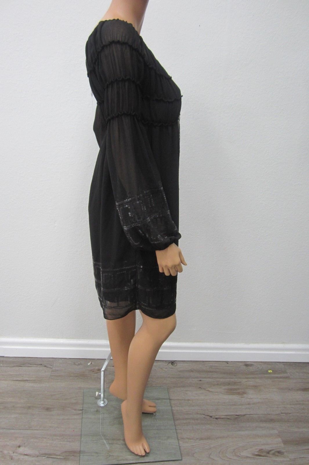NWT MSSP Max Studio Specialty Products Sequin Black Designer Dress Size XS