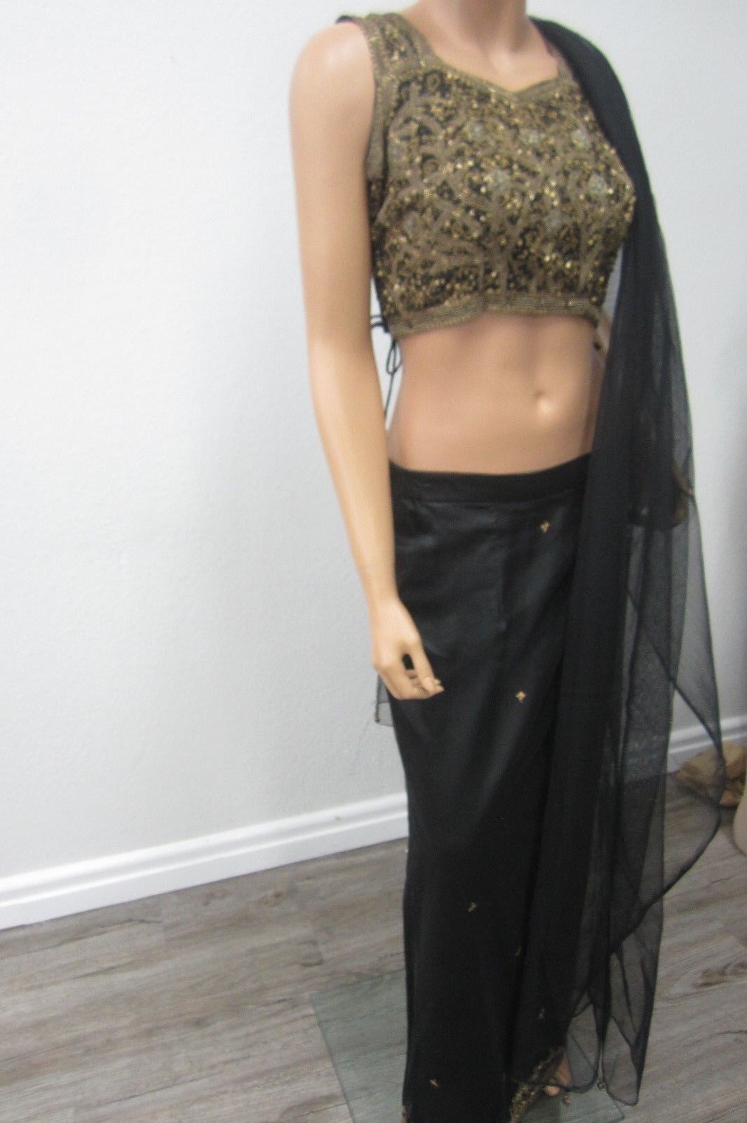 Beautiful Party Evening 3 Pc  Saree Women Fashion Clothing Wrap Sari