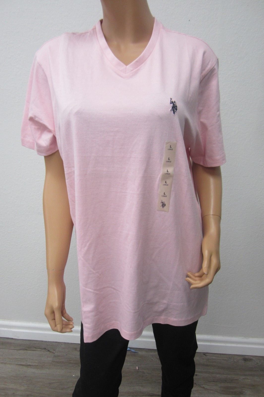 *NWT* US Polo Assn Unisex L Short Sleeve  Pink Pullover Pocket T-Shirt