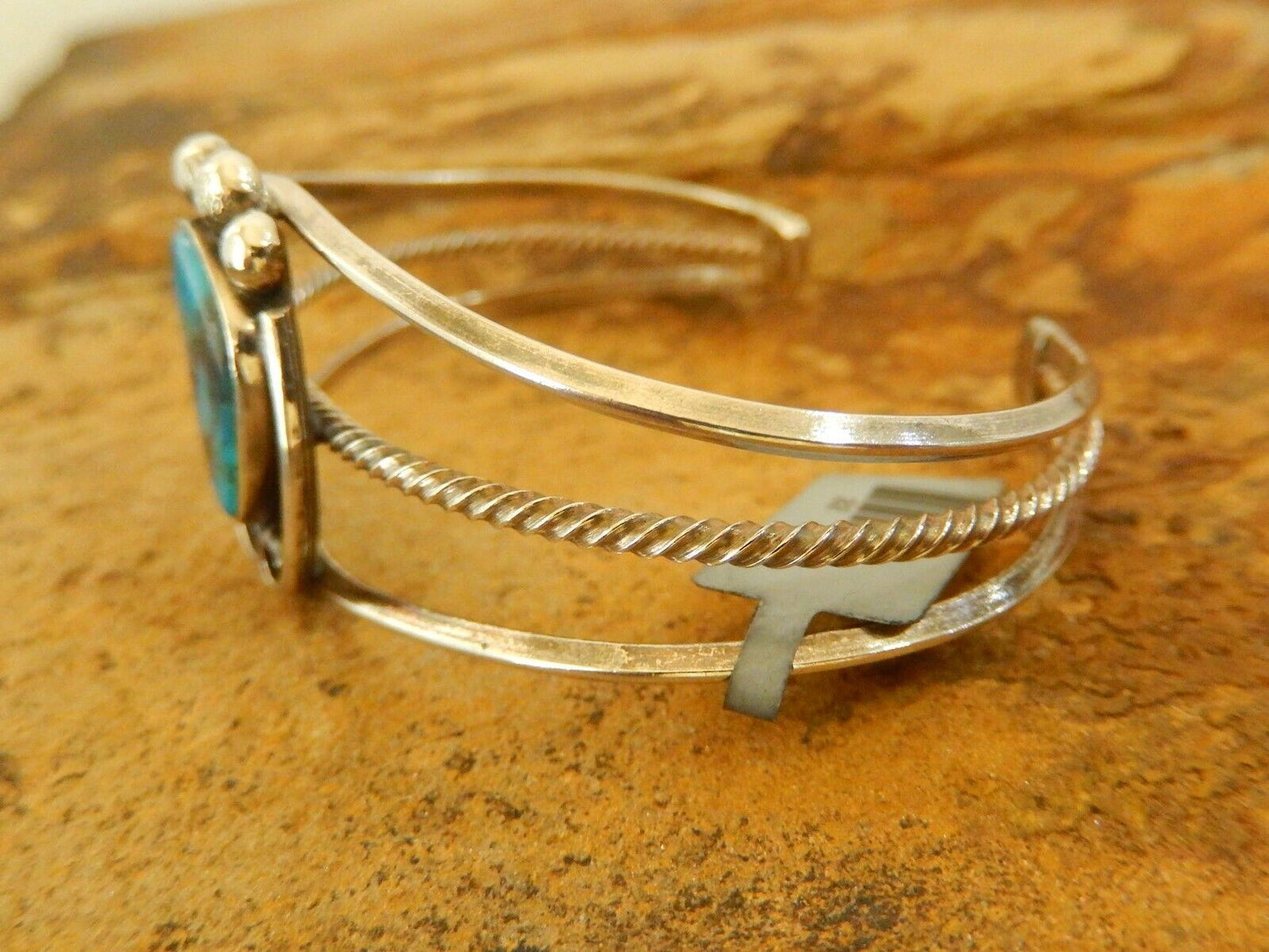 Vintage  Southwest  Turquoise Sterling Silver Cuff Bracelet