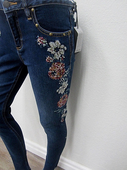 NWT  MISS ME JEANS WITH TAG M2029AK ANKLE SKINNY MID RISE SIZE 29 X 27 VERY CUTE