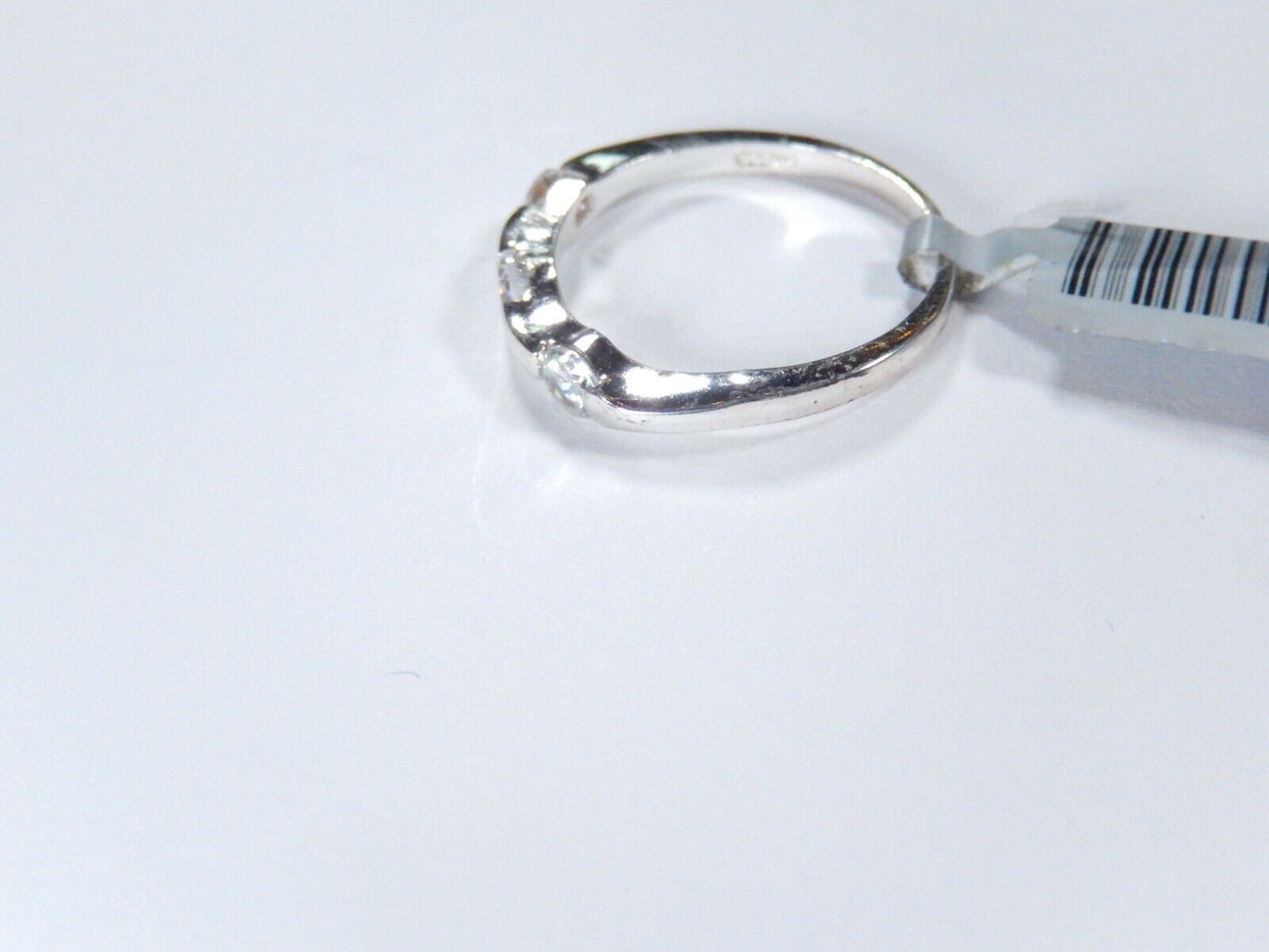 Sterling Silver .50CT TW Three-Stone CZ Band Ring Size 7