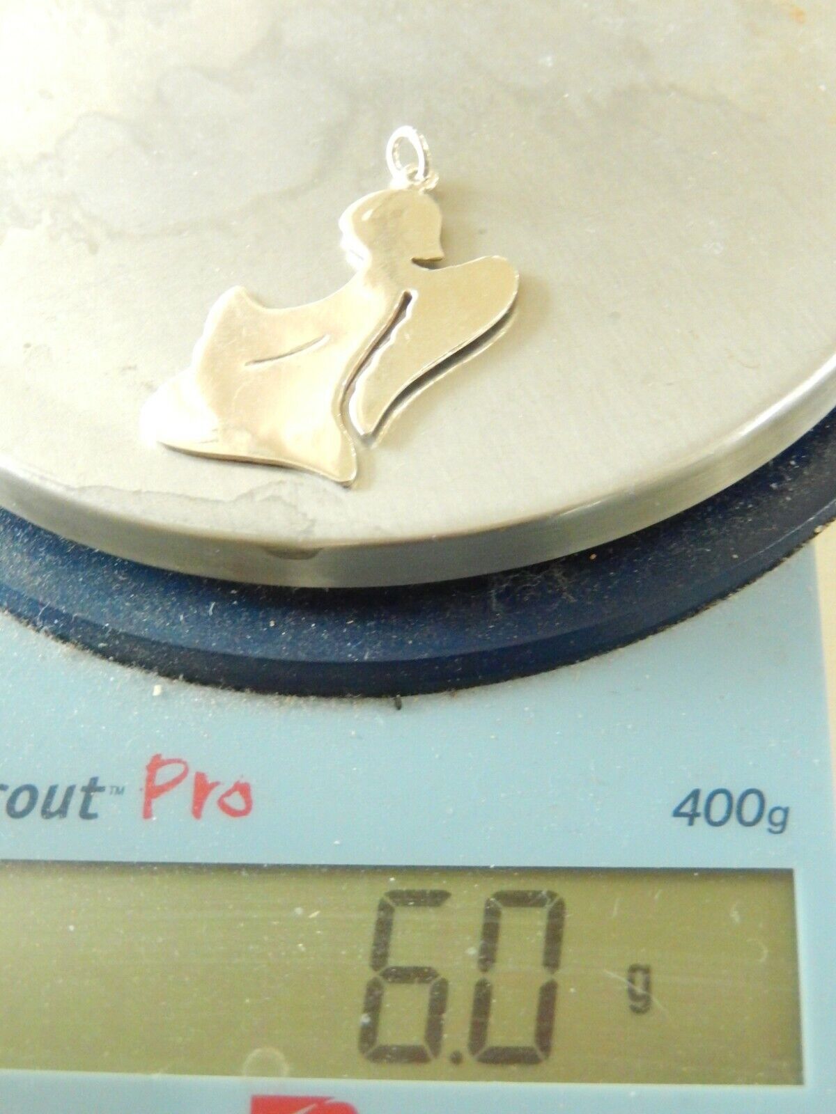 *VINTAGE*  Sterling Silver 925 2D PRAYING ANGEL Charm/Pendant