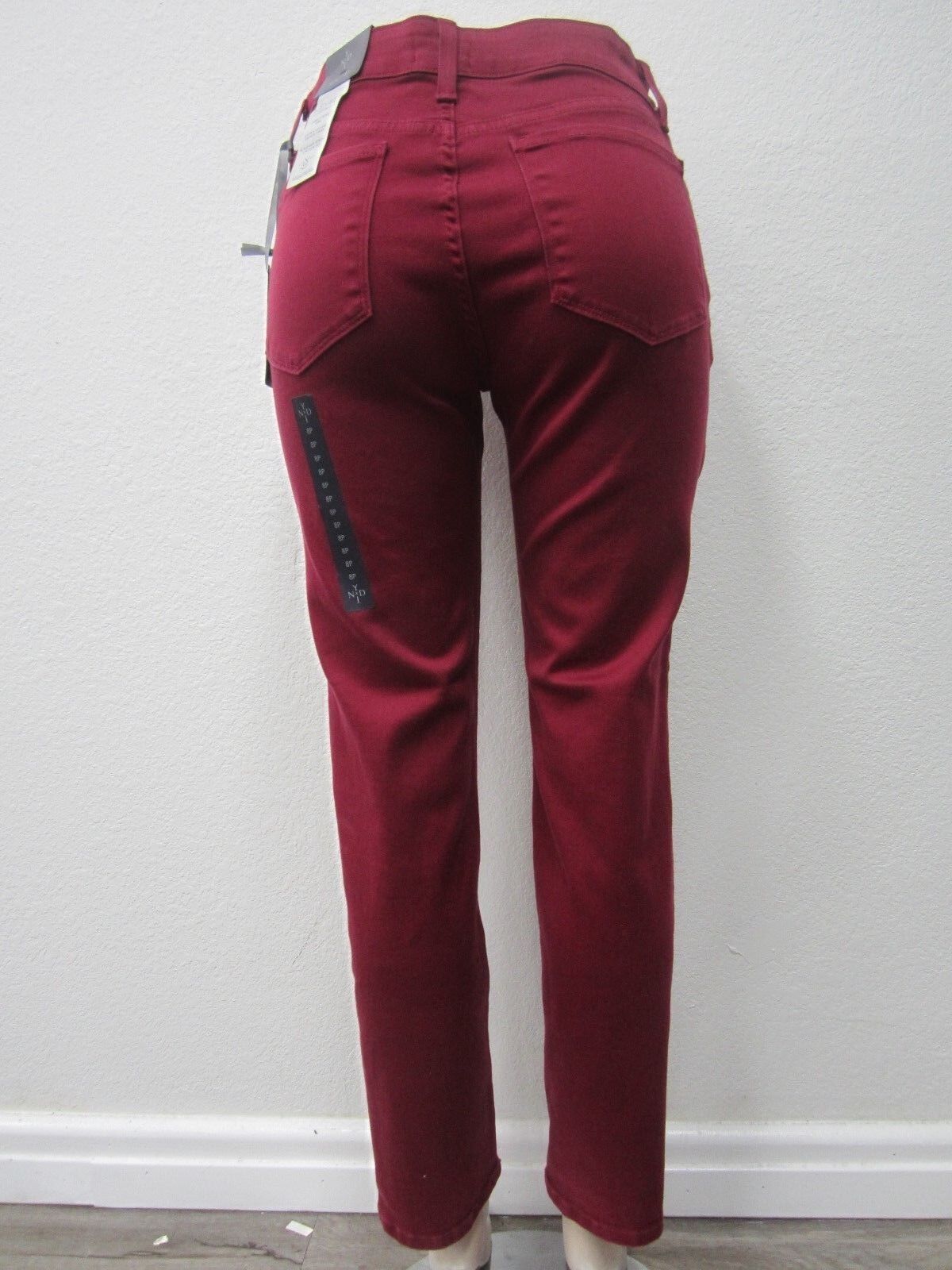 NWT NYDJ Not Your Daughters Jeans Samantha Slim Maroon ponte stretch LEGGINGS 8P