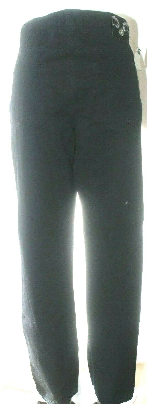 *NWT* Mens PLATINI Designer Solid Black Five Pocket 100% Cotton Jeans Size 40