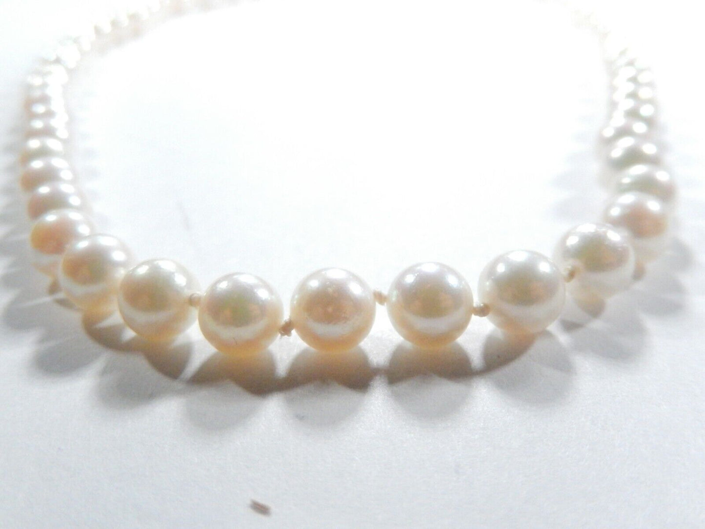 *VINTAGE* 6.25mm Cultured Round Fresh Water Pearls/14k Gold Clasp (Marked) 16"