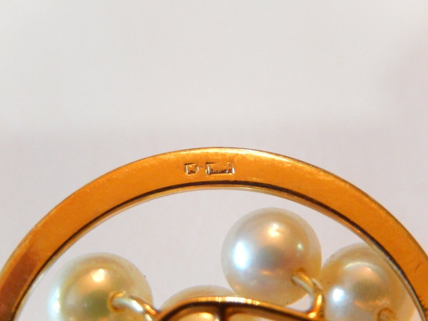 RARE*MIKIMOTO*  VINTAGE 33mm  LARGE AAA SOUTH SEA PEARL 14KT YELLOW GOLD  BROOCH