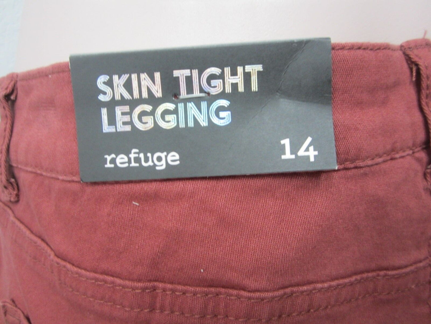 NWT Charlotte Russe Refuge Skin Tight Legging Jeans Sz 14 X 29 Rust Color