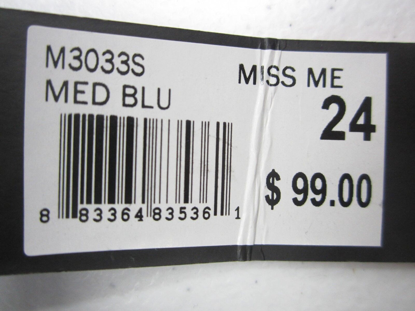 NWT MISS ME Embellished Pockets Skinny Stretch Jeans 24 x 30 Medium Blue M3033S