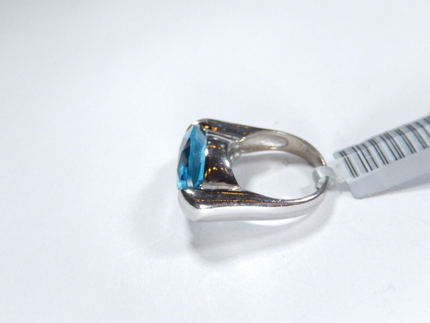 10.00 CT LONDON BLUE TOPAZ 925 STERLING SILVER MODERN STATEMENT RING UNISEX SZ 5