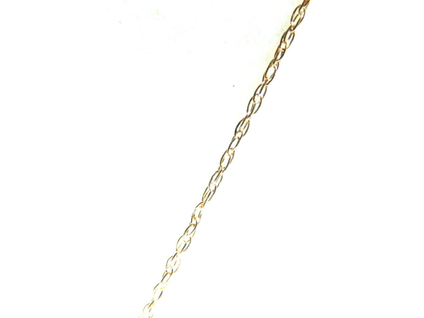 *VINTAGE* 14K Yellow Gold .25 CT Diamond Cross Pendant Necklace w/ 14k 18" Chain