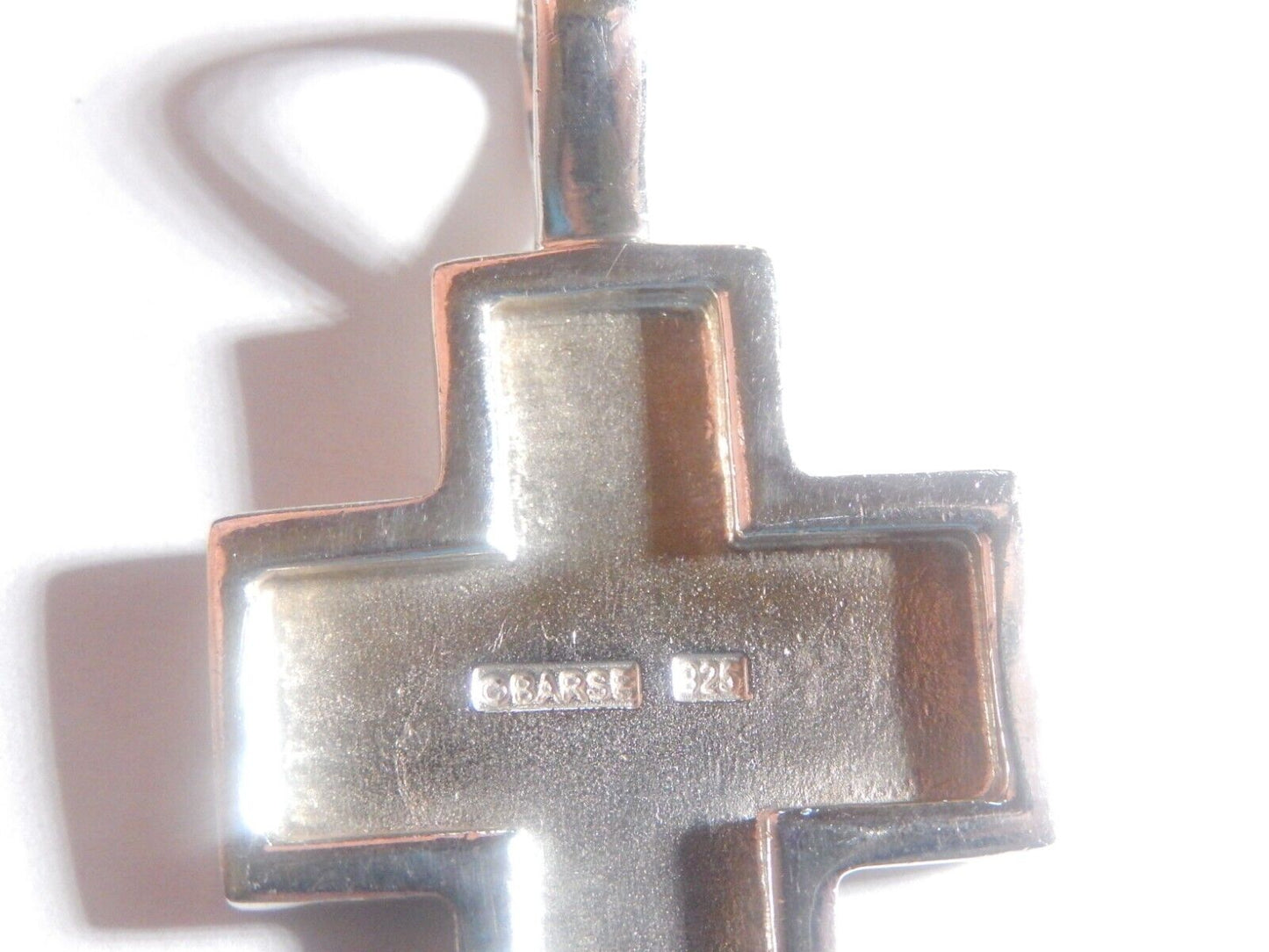 BARSE  -  Large Vintage  Cross  Sterling Silver 925 Pendant