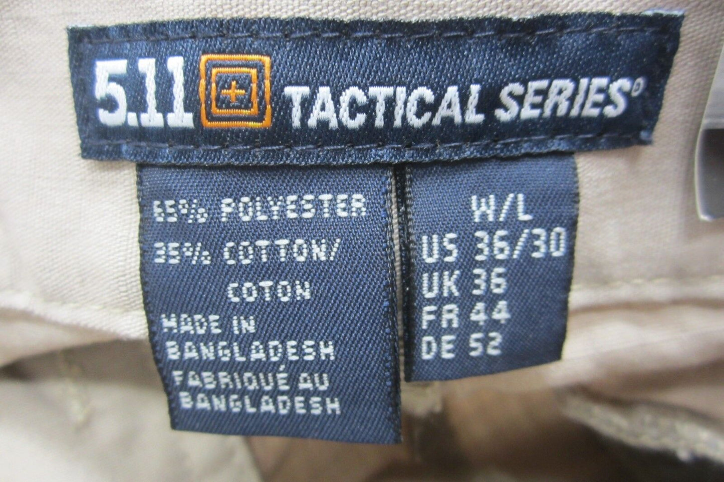 *NWT*  5.11 Tactical Series Cargo Pants Law Enforcement Men's Cargo Khaki Sz 36