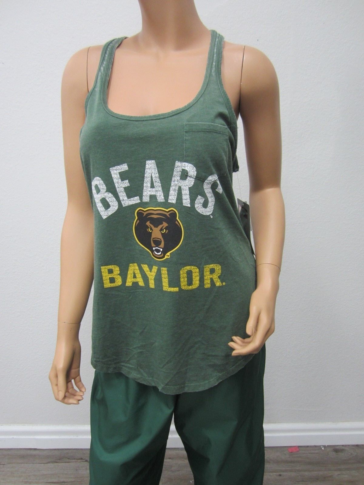 NWT Baylor University Bears Women's Tank Top  Green Size L