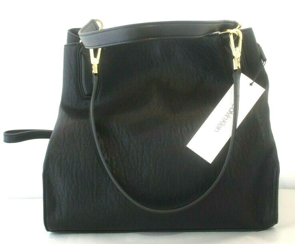 *NWT* $148.  Calvin Klein Elaine 3-Compartment Medium Tote Black Leather