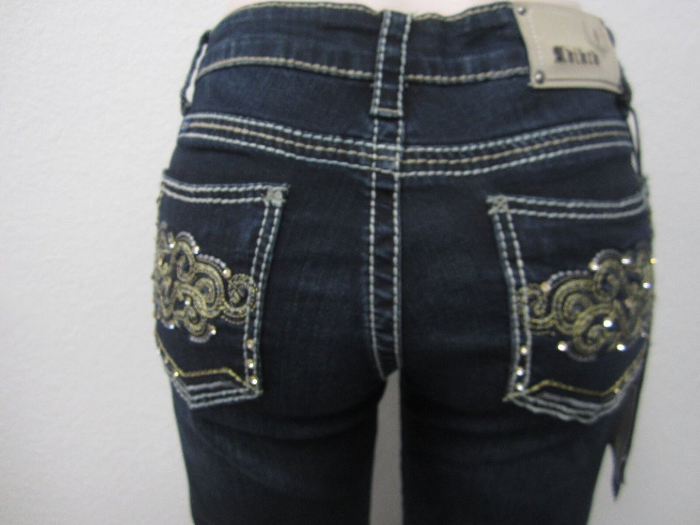 NWT Adiktd Womens Regular Mid-Rise Boot Cut Dark  ADJ1411617-R Jeans Size 31x34