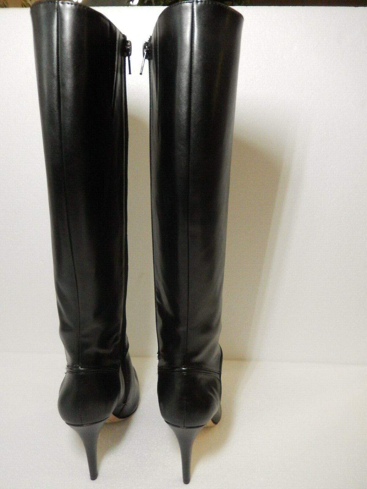 *NIB* INC International Concepts Womens Leather Black  Knee High Boots Sz 7.5M