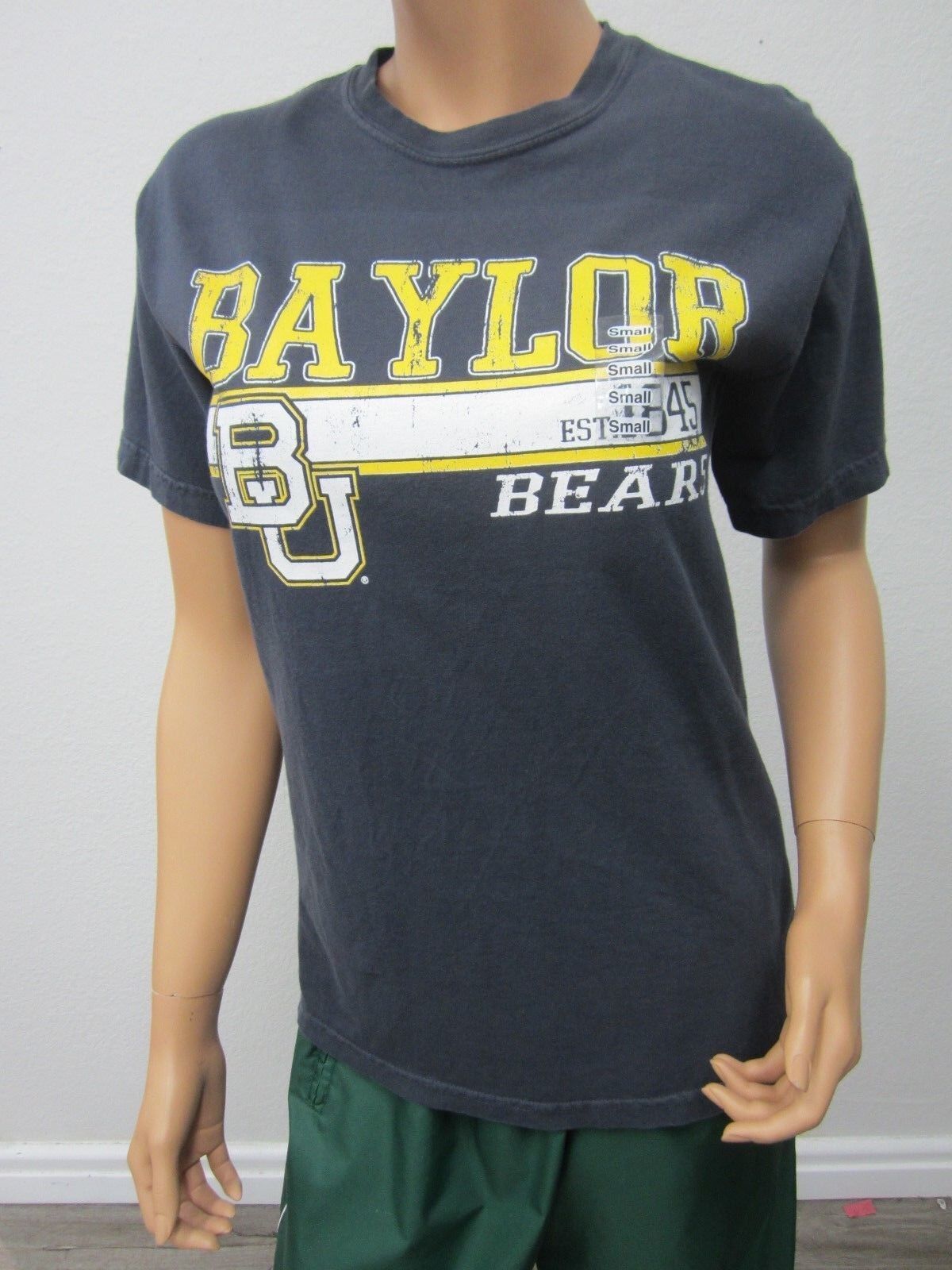 NEW Baylor University Gildan Unisex  T Shirt Solid Cotton Short Sleeve  Size S
