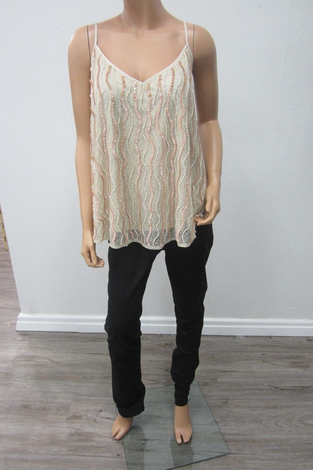 *NICE* ASOS CURVE Beautiful Sequin & Beaded Lined Top Size 22